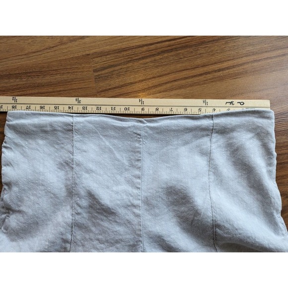 J Jill Linen Elastic Waist Linen Crop Pockets Pull On Pants Xl Capris Oatmeal A2 - Picture 11 of 13
